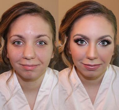 Before & After makeup by Jacqueline Cole
