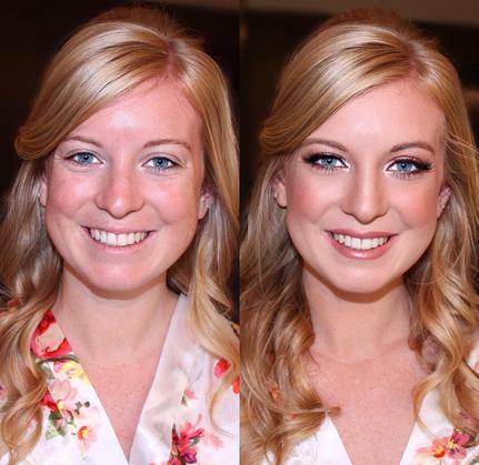 Before & After makeup by Jacqueline Cole
