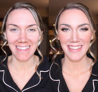 Before & After makeup by Jacqueline Cole