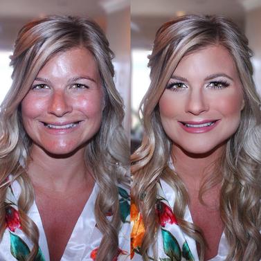 Before & After makeup by Jacqueline Cole