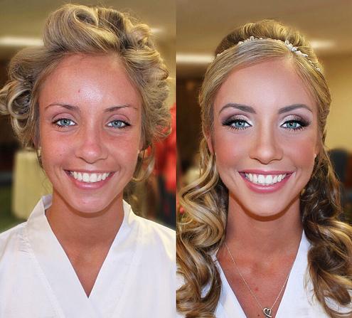 Before & After makeup by Jacqueline Cole