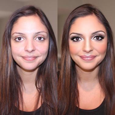 Before & After makeup by Jacqueline Cole