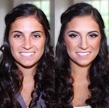 Before & After makeup by Jacqueline Cole