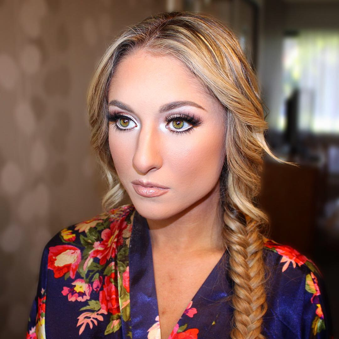 Glam makeup by Jacqueline Cole