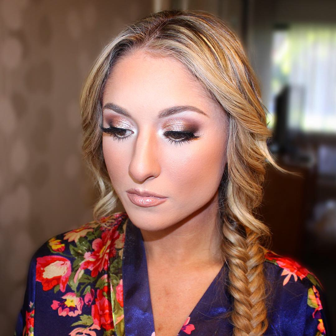 Glam makeup by Jacqueline Cole