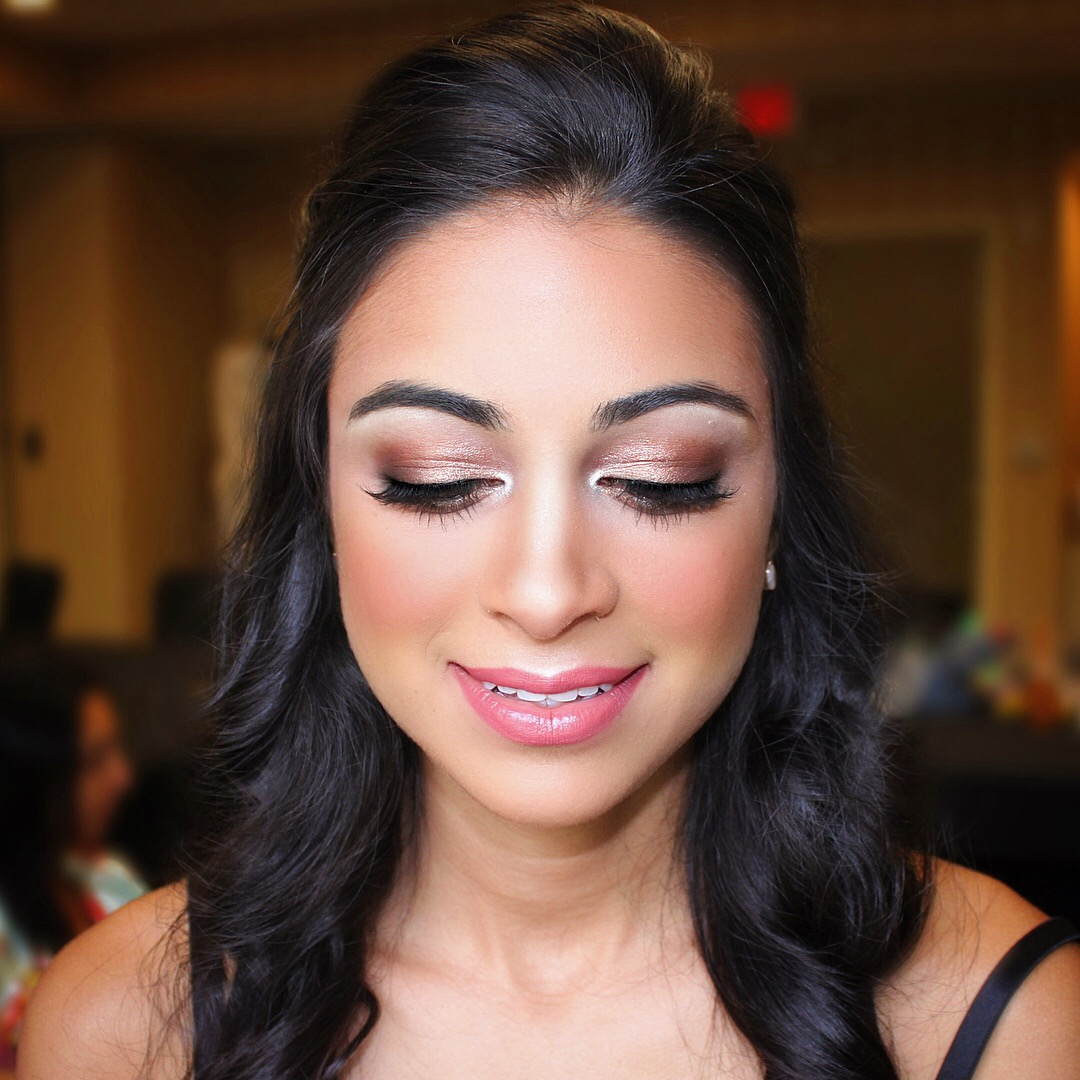 Glam makeup by Jacqueline Cole