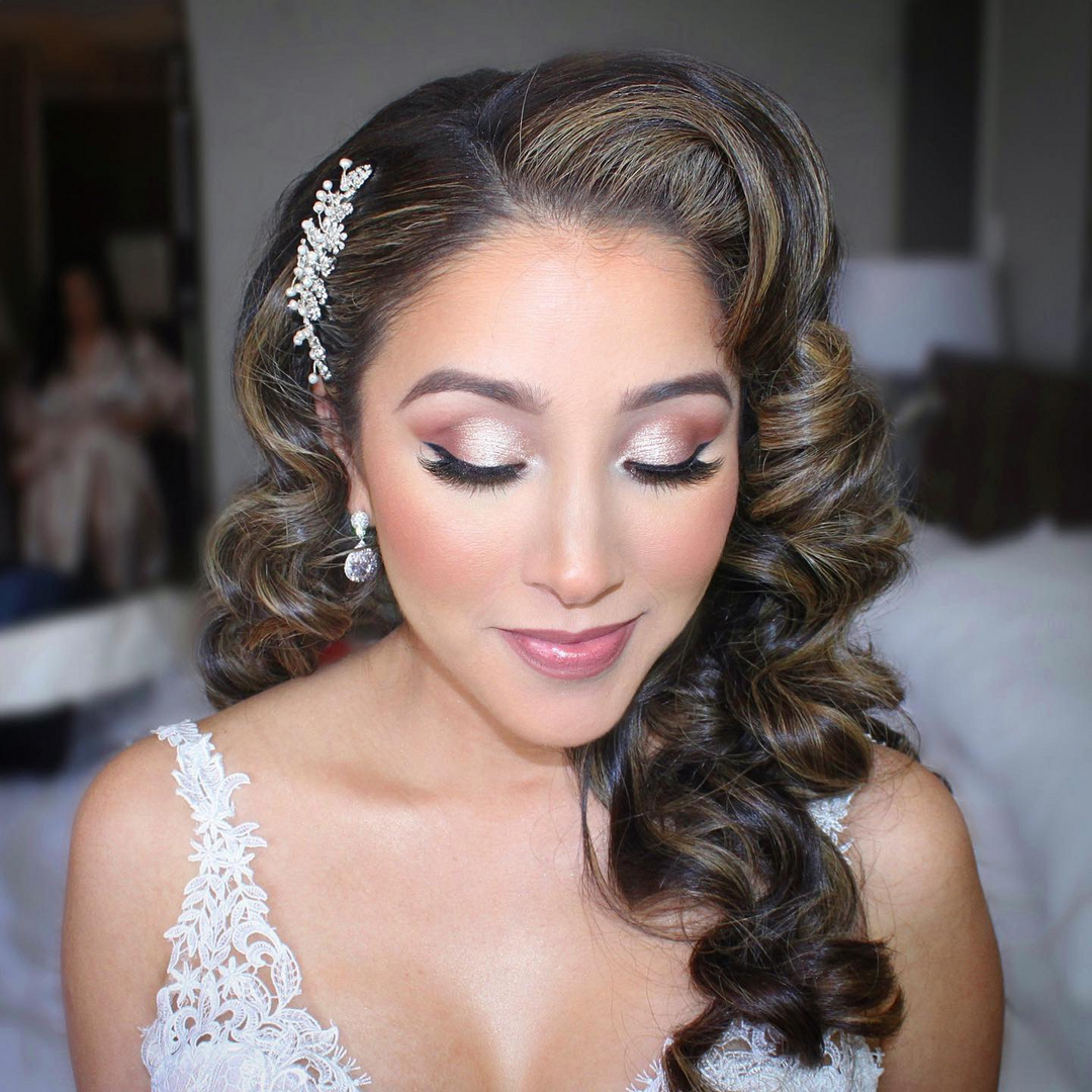 Glam makeup by Jacqueline Cole
