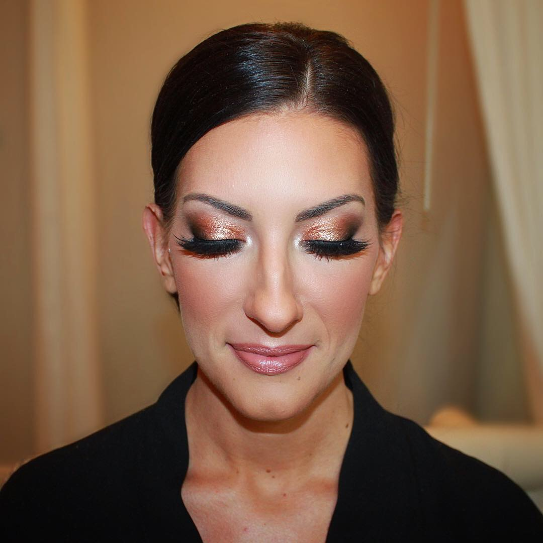 Glam makeup by Jacqueline Cole