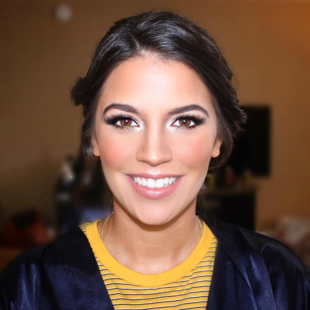 Glam makeup by Jacqueline Cole