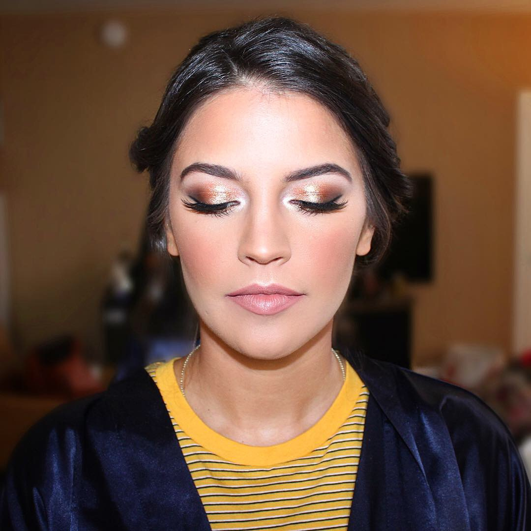 Glam makeup by Jacqueline Cole