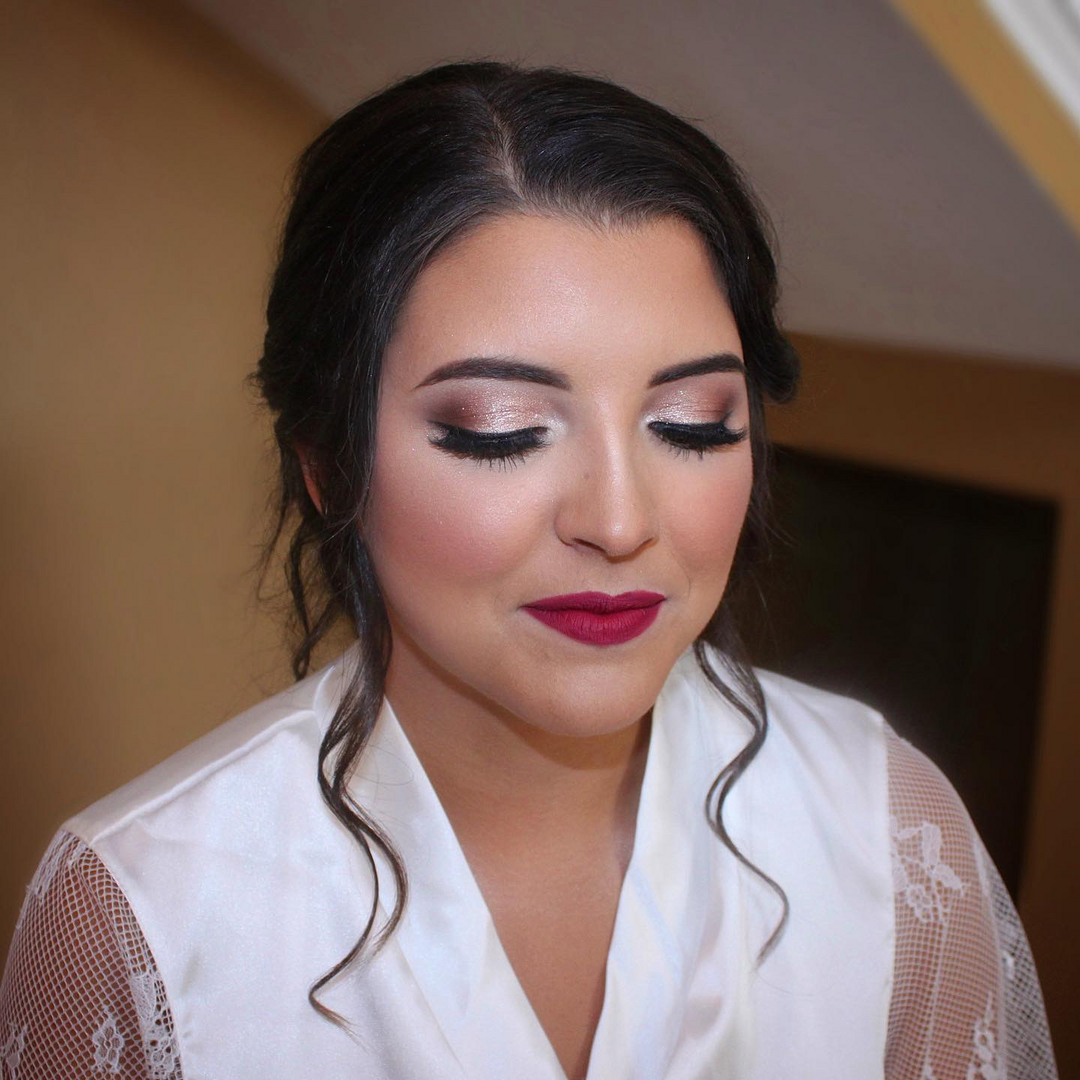 Glam makeup by Jacqueline Cole