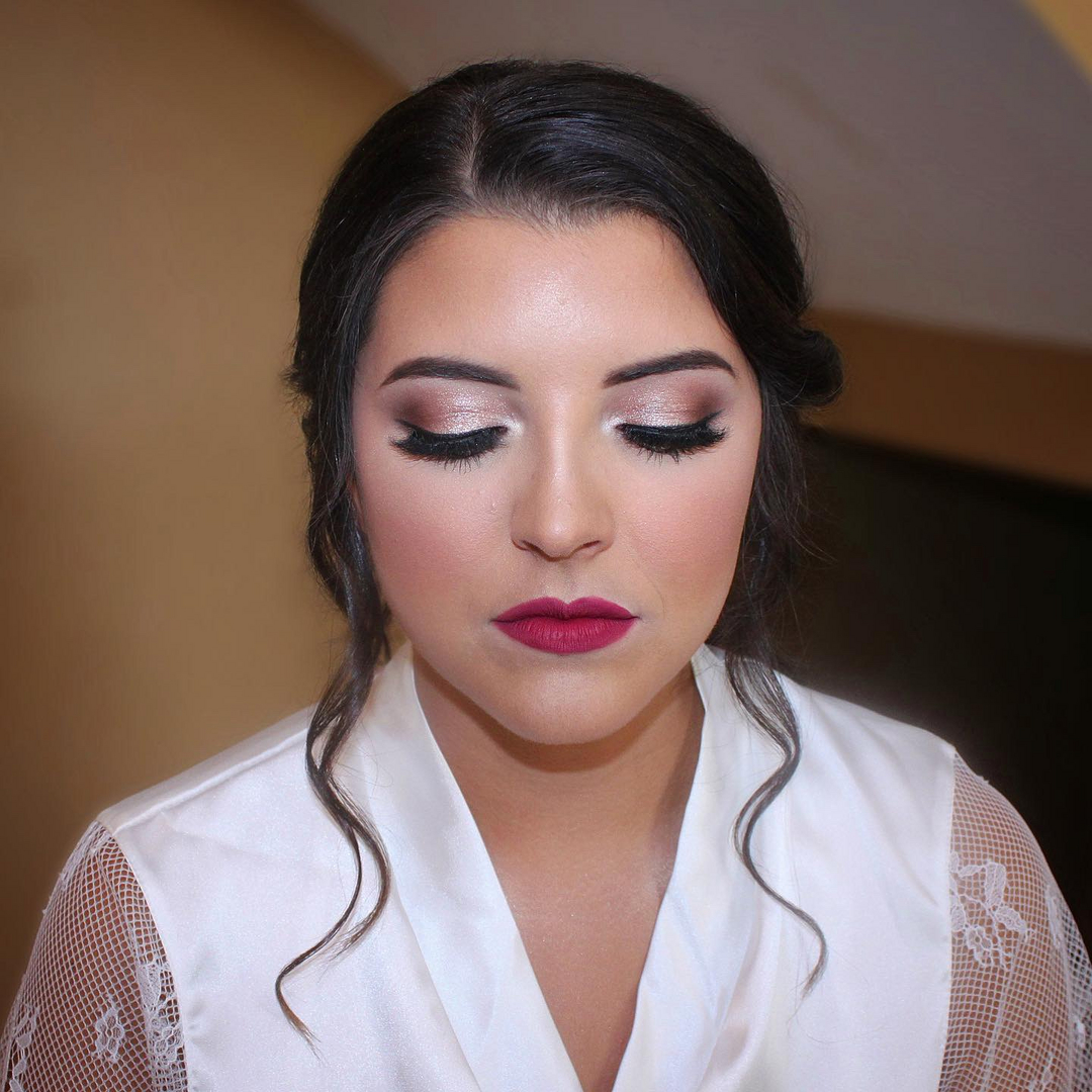 Glam makeup by Jacqueline Cole
