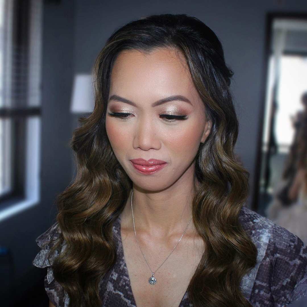 Glam makeup by Jacqueline Cole