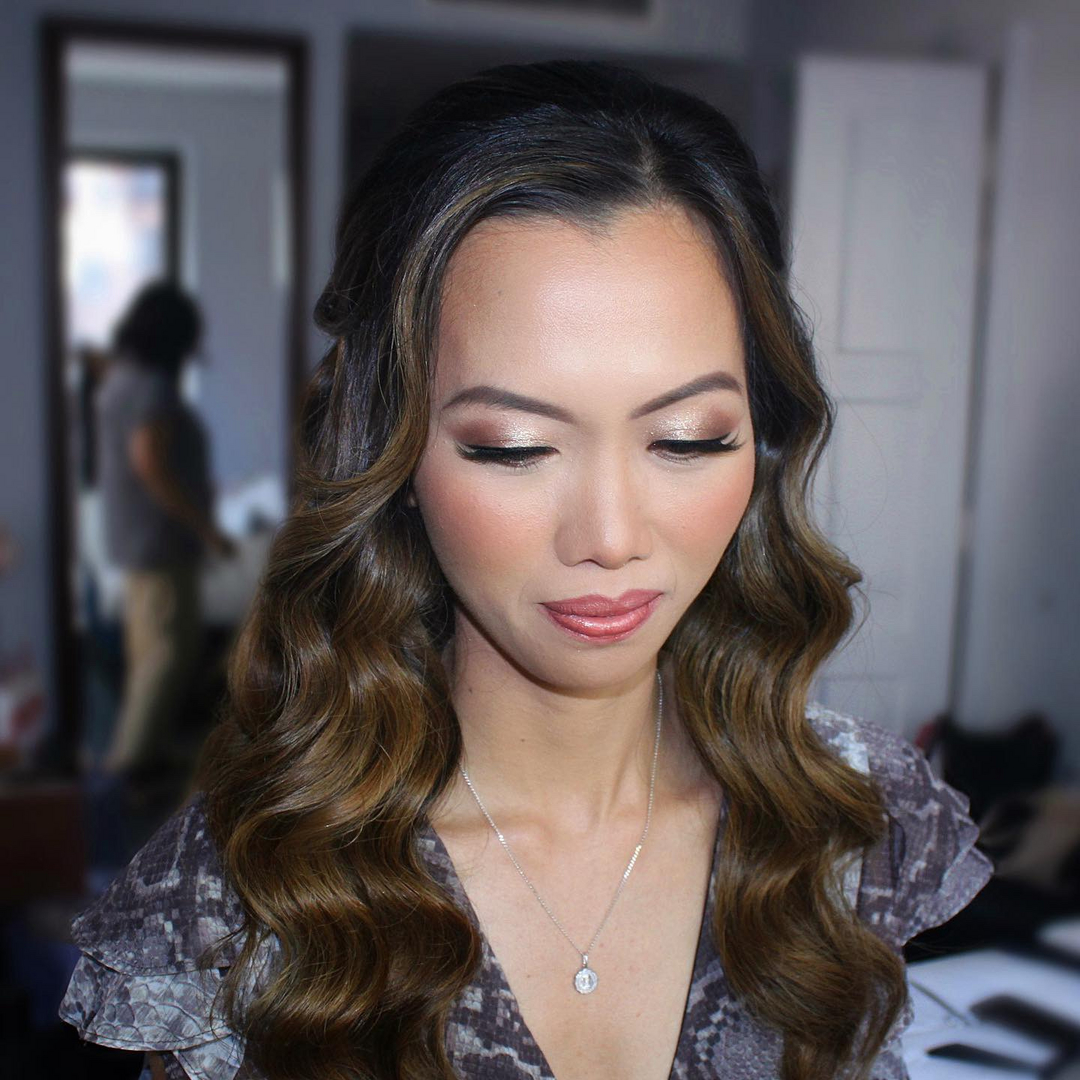 Glam makeup by Jacqueline Cole